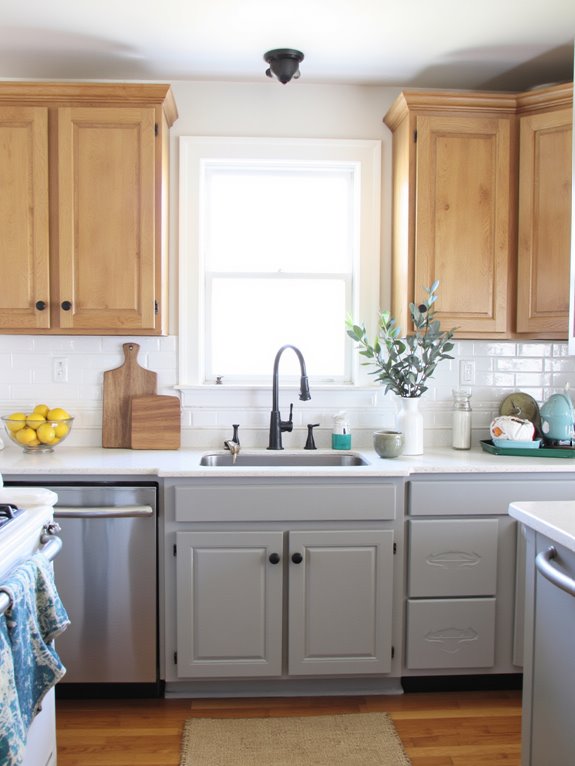 modernize oak cabinets quickly