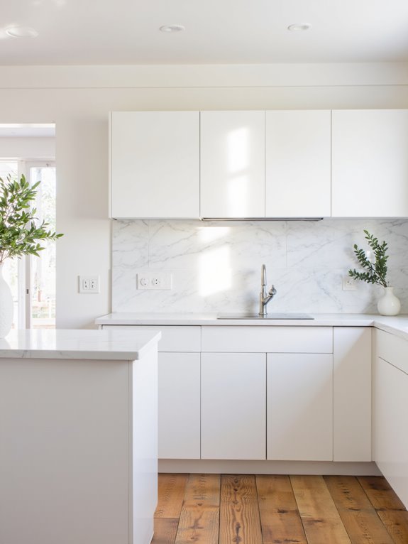 monochromatic minimalist kitchen design