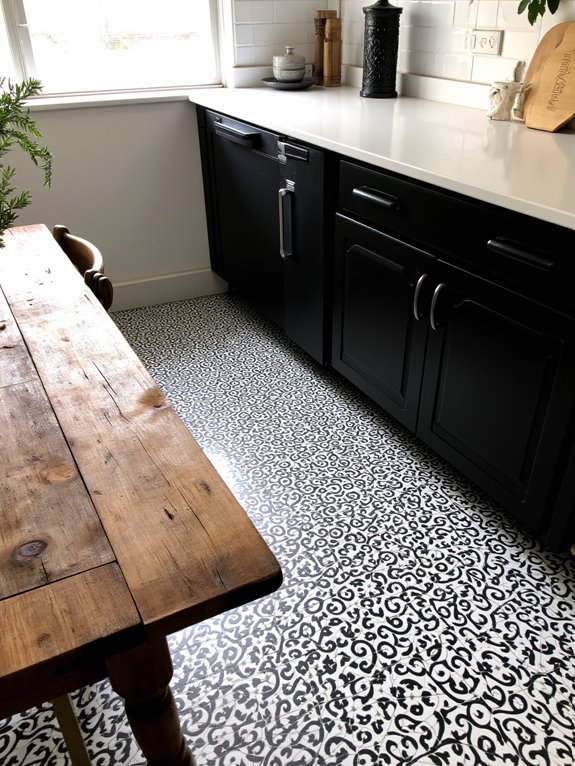 monochrome geometric tile patterns