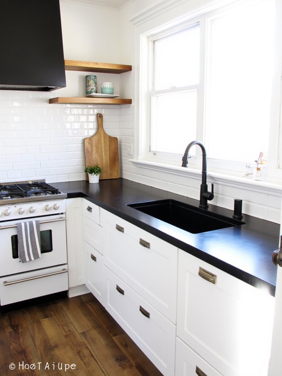 monochrome kitchen design elements