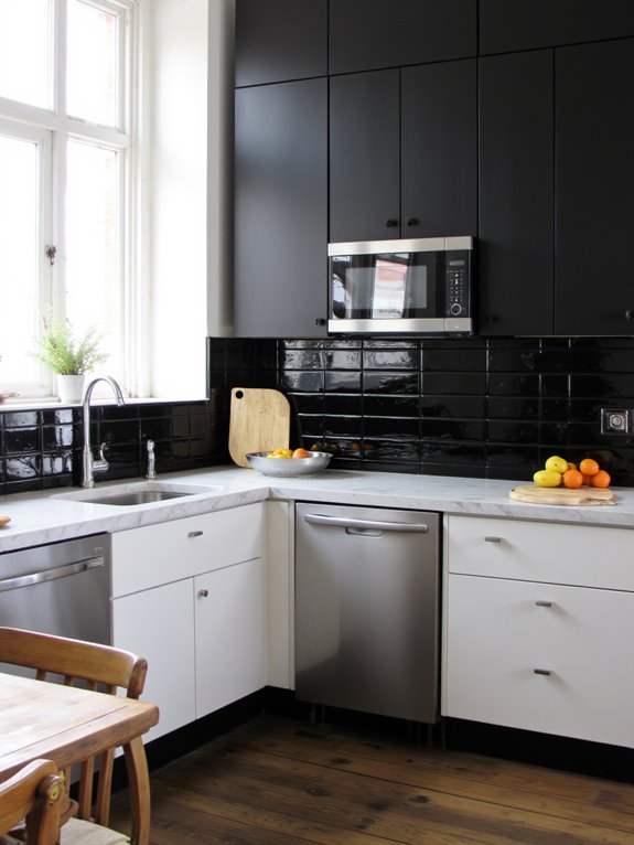 monochrome kitchen maintenance tips