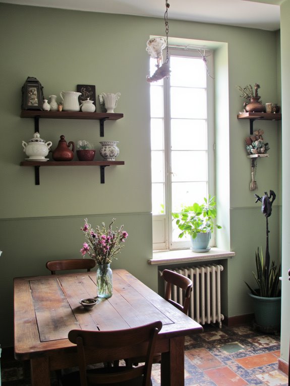 muted sage green tranquility