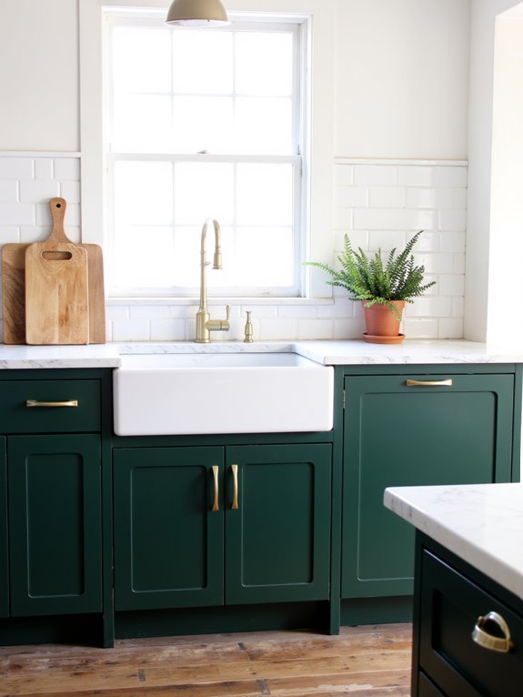 natural earthy kitchen contrast