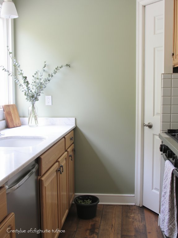 nature inspired calming kitchen colors