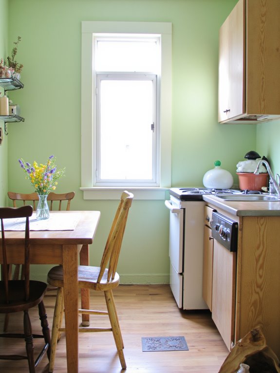 nature inspired calming kitchen decor