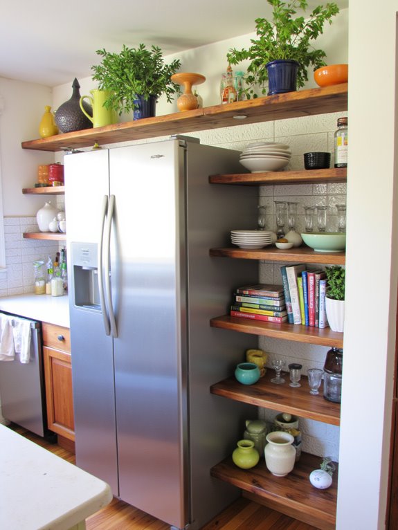 open shelving enhances organization