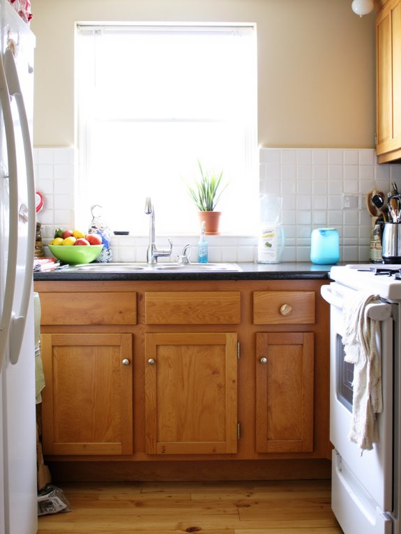 peel and stick cabinet transformation