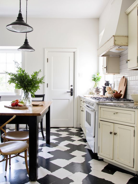 playful black and ivory tiles