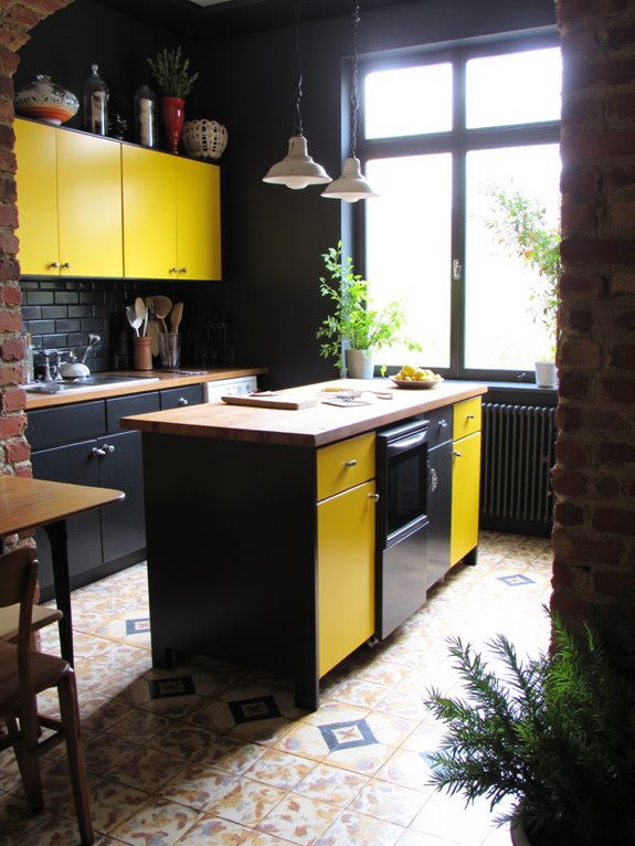 playful kitchen color combination