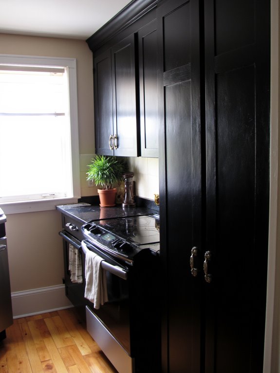 polished black cabinet maintenance