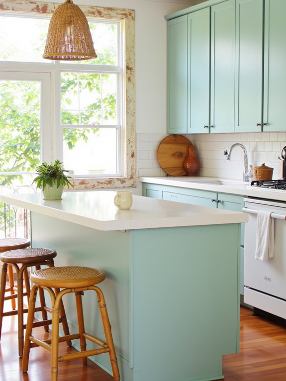 rattan textures enhance kitchens