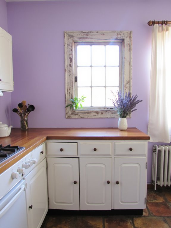 rejuvenating light lavender kitchen