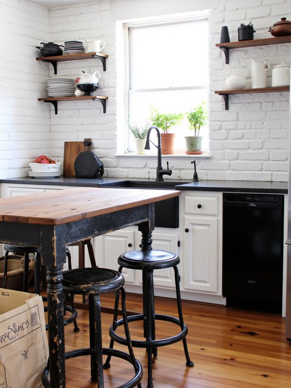 rustic black and white