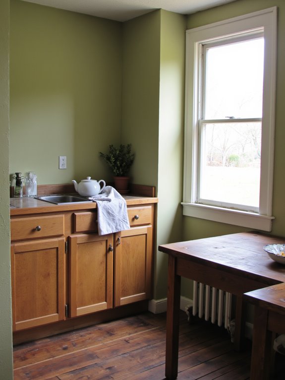 sage green creates warmth