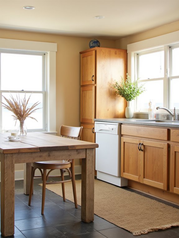 sandy beige coastal kitchen