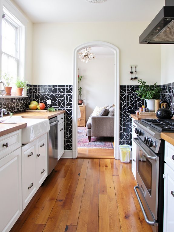 seamless flow through backsplash