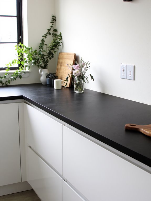 seamless sophisticated black surfaces