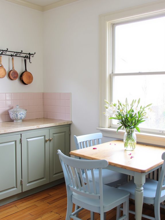 serene kitchen with pastels