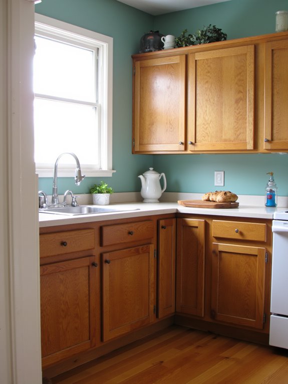 serene muted teal ambiance