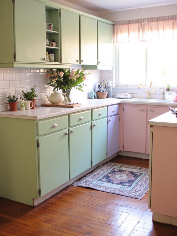 serene soft pastel hues