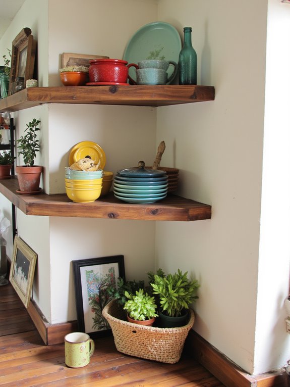 showcase style with shelving