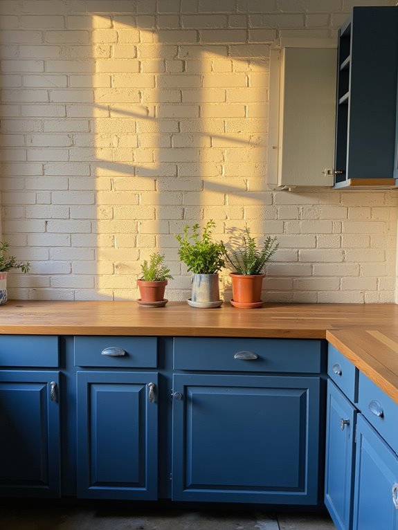 slate blue kitchen elegance