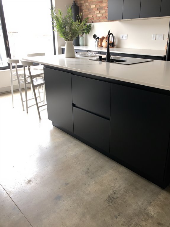 sleek matte kitchen finishes