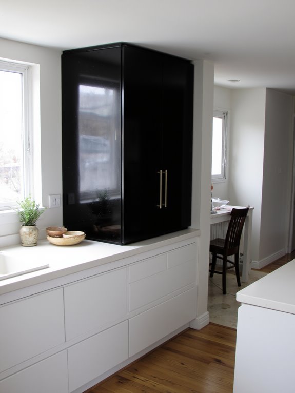 sleek minimalism in cabinetry