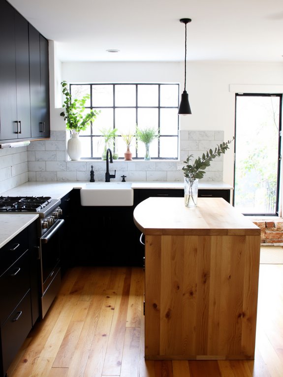 sleek minimalist black and white