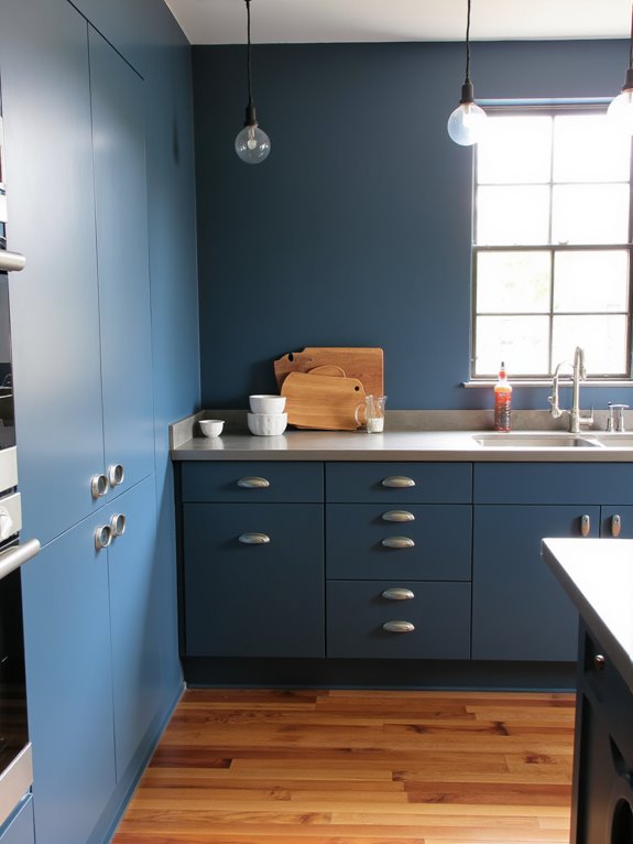 sleek modern kitchen contrast