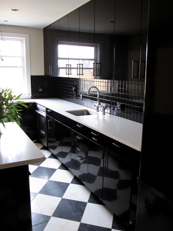 sleek reflective easy to clean surfaces