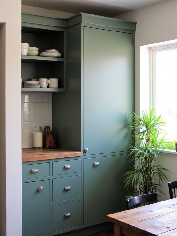 sleek sophisticated matte green