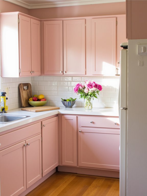soft blush kitchen elegance
