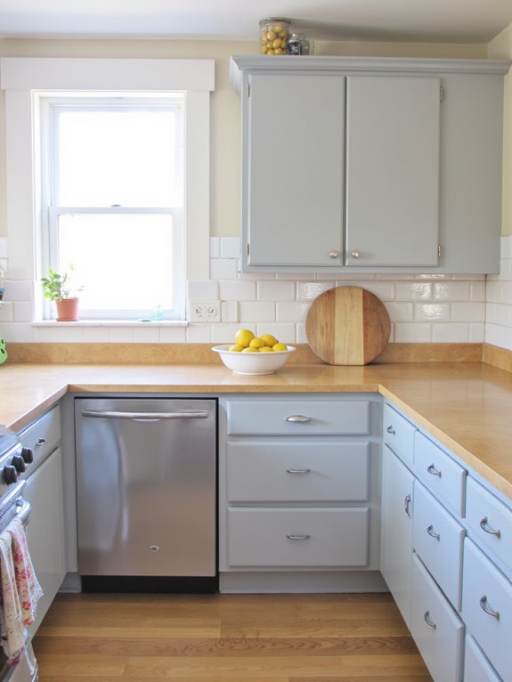 soft gray kitchen elegance