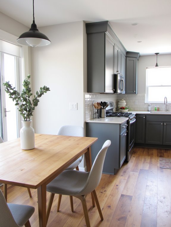 soft gray kitchen elegance