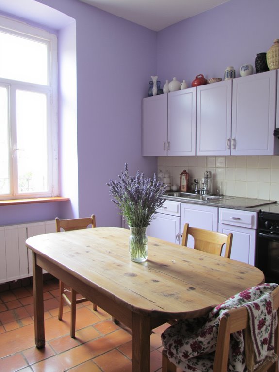 soft lavender kitchen tranquility