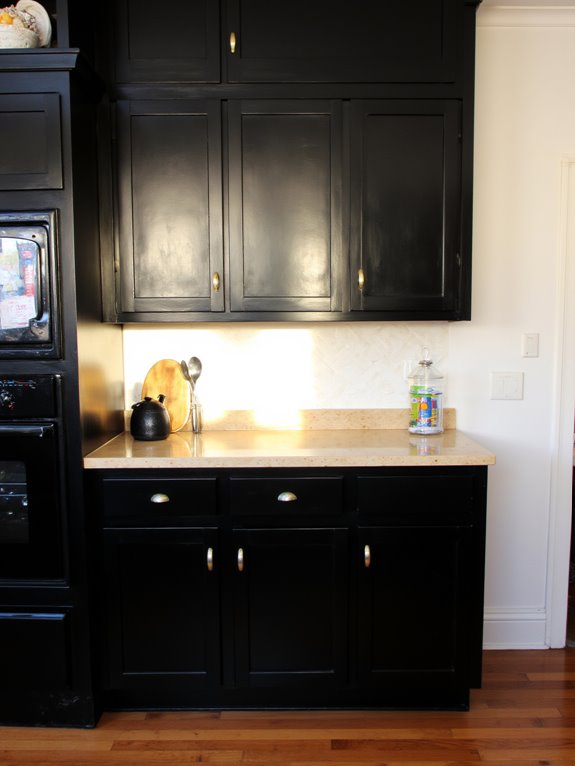 sophisticated black cabinet elegance