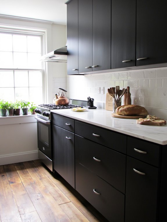 sophisticated charcoal gray kitchens