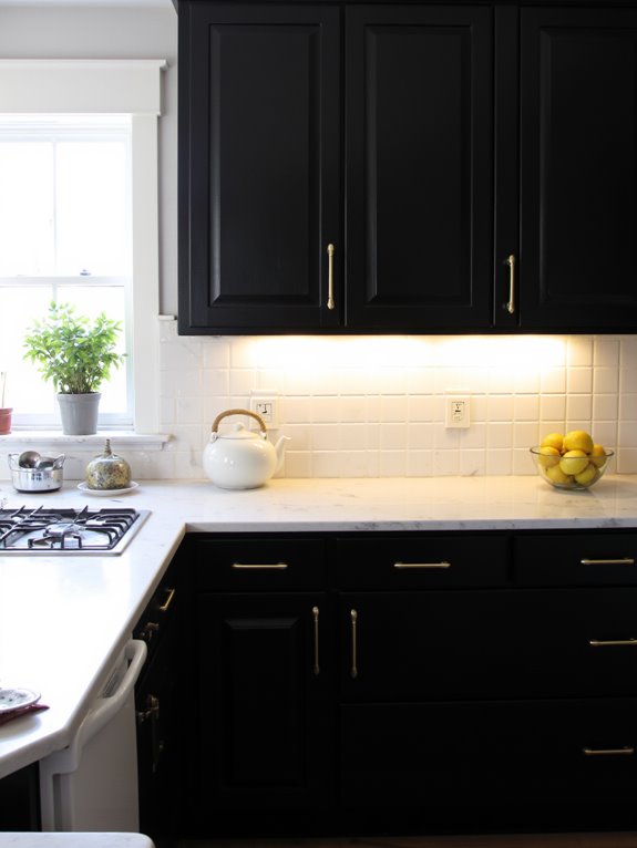 sophisticated dramatic kitchen design