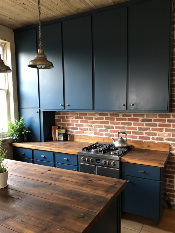 steel blue kitchen sophistication