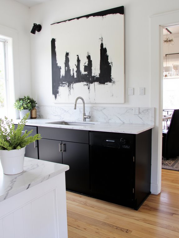 stylish black and white artwork