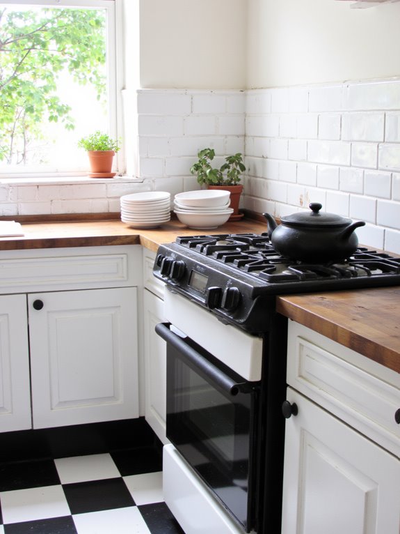 stylish black and white cookware