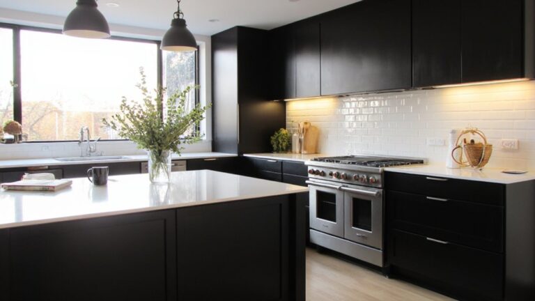 stylish black and white kitchens