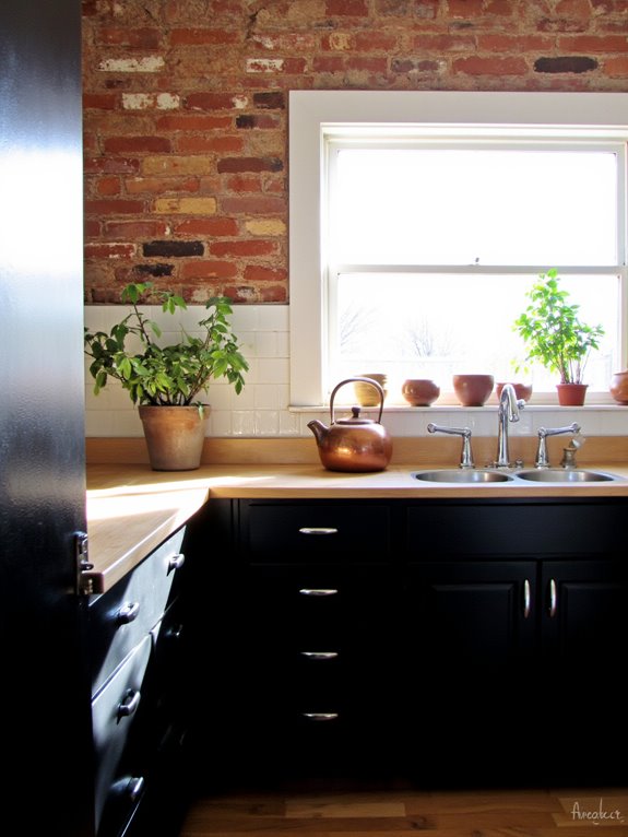 stylish black cabinet enhancements