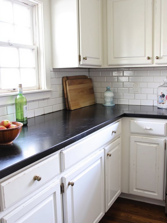 stylish black countertop selection