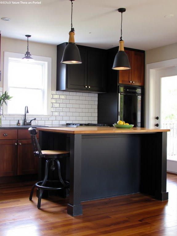 stylish black wood lighting