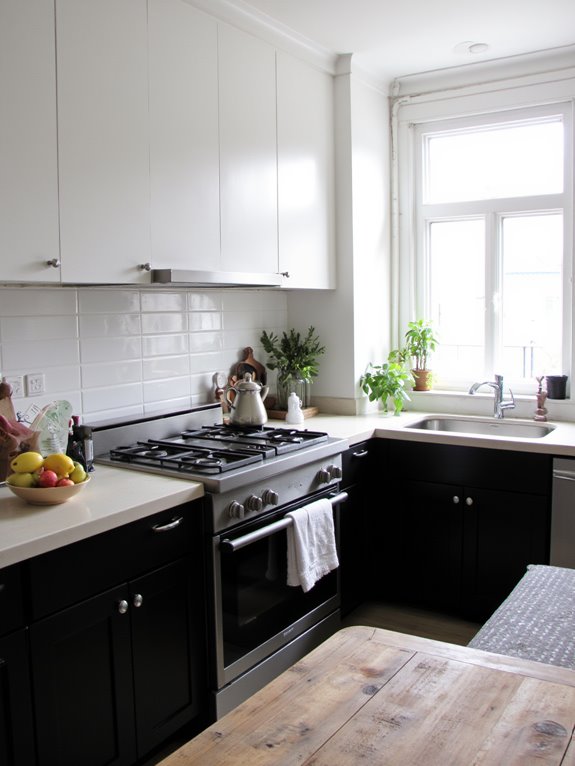 stylish functional monochrome cabinets