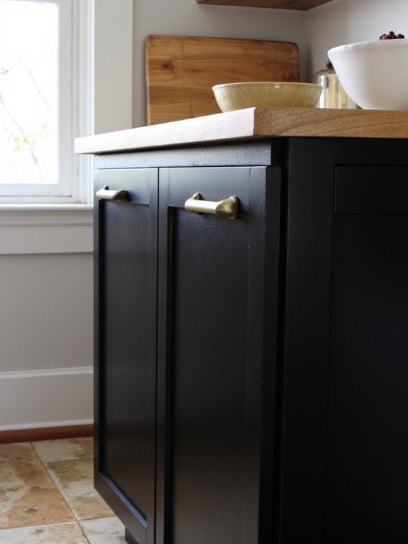 stylish hardware enhances elegance