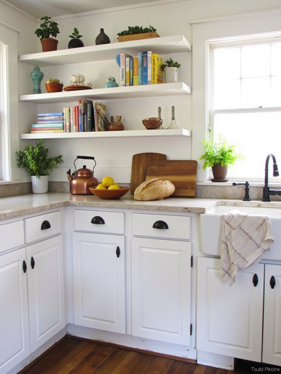 stylish kitchen cabinet accessorizing