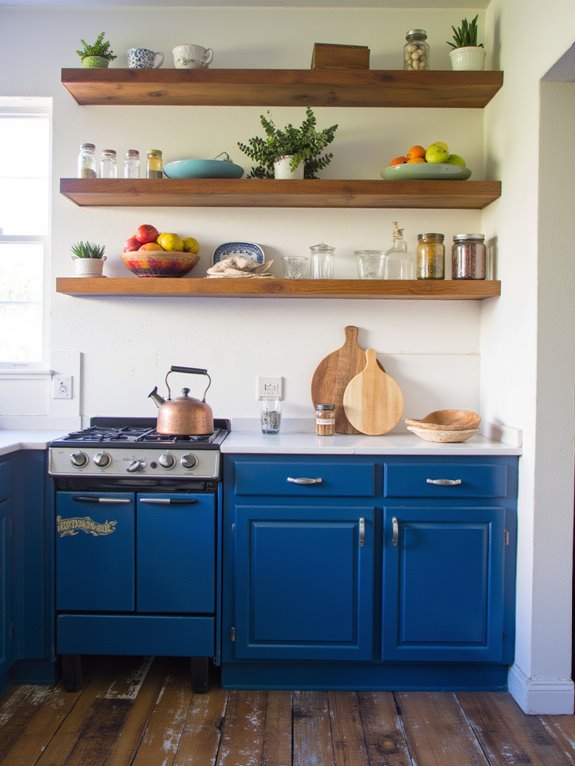 stylish open shelving design